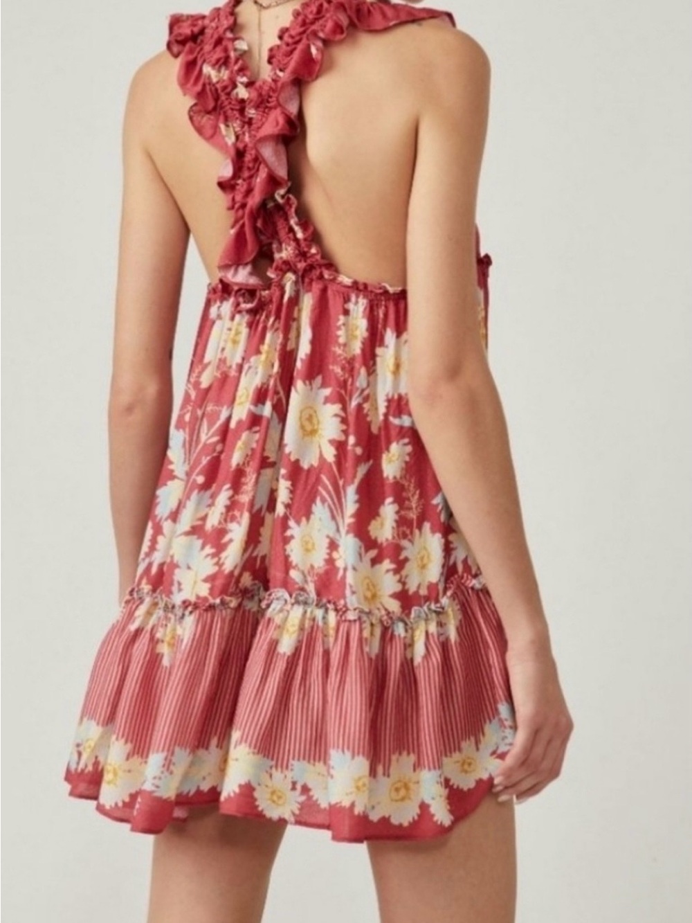 Free People Intimately Floral Ruffle Mini Dress